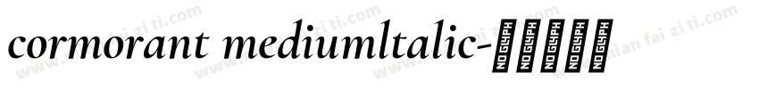 cormorant mediumltalic字体转换